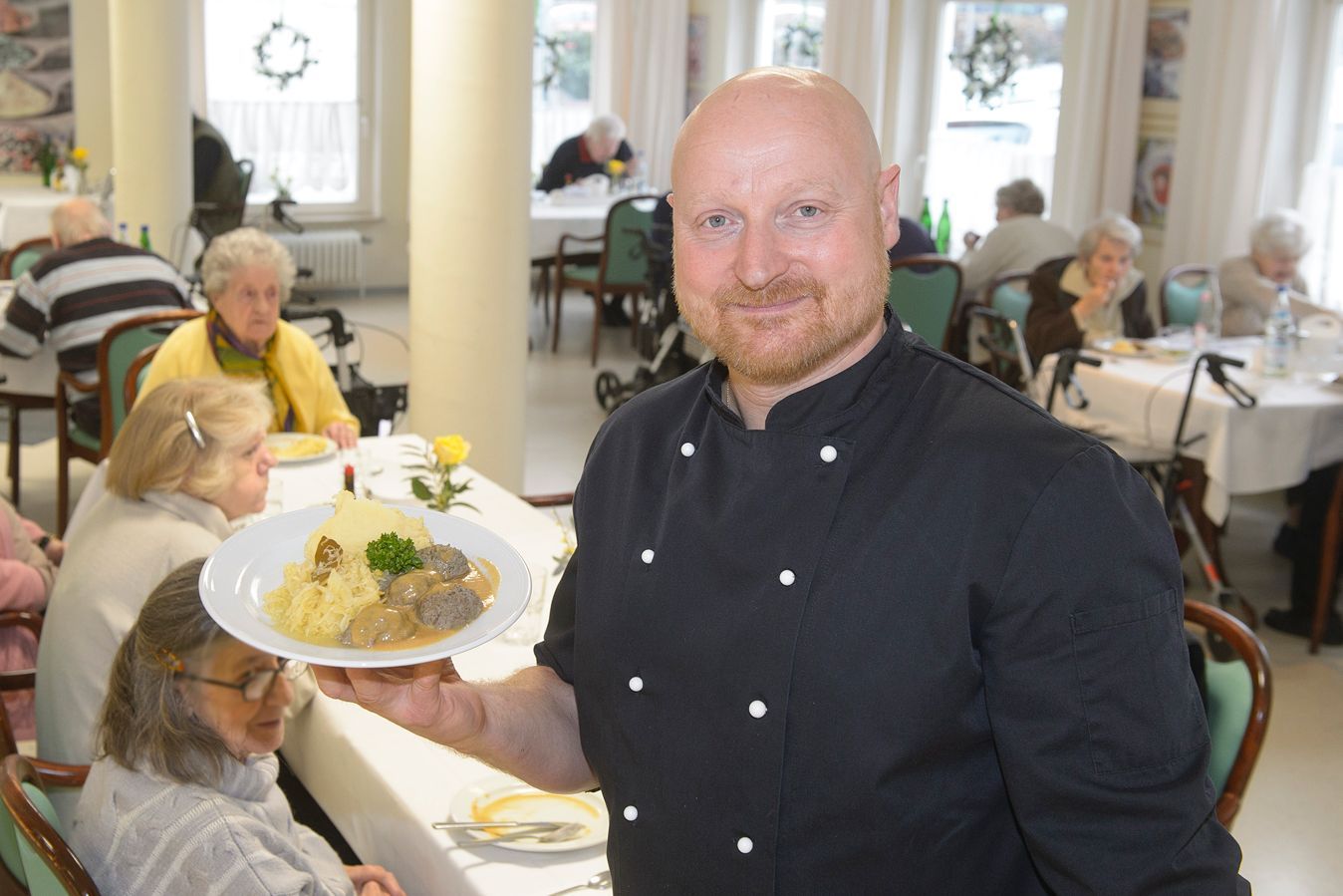 Küchenchef Georg Mordiconi im Einsatz